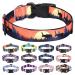 Mihqy dog collar adjustable soft & comfort dog collar Bohemian flowers geometric trunk design for small medium and large dogs (sunset l) l (neck circumference 38-63 cm width 2.5 cm) sunset)