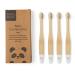 Wild & Stone |Bio-Baby-Bambus toothbrush |4 pieces |Soft fiber bristles |100% biodegradable handle |BPA-free |Vegan environmentally friendly baby toothbrushes (baby white)