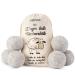 VALNEO 6 Dryer Balls in grey made of natural sheep wool for tumble dryers gentle to your laundry saves time and energy wool dryer balls