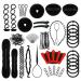 Hair hairstyles help set 27pcs bun bun maker/braiding aid hair accessories kit with hair clip/hair monitor/hair clip/dutt pillow/hair tie hair styling accessories hair hairstyles set for women girls