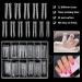 Clear Gel Nail Extension Mold Set with Dual-ended Brush and File - 12 Sizes, Scale, Coffin Nails - 128pcs - Buy Online on GoSupps.com