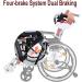 Aluminum Multifunctional Manual Wheelchair Folding Lightweight Wheelchair Portable Elderly Travel Wheelchairs with Handbrakes Padded Wheelchair capacity 200kg/400lb - Buy Online on GoSupps.com