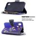 Miago Leather Wallet Case for Huawei Y5 2019 - 9 Card Slots Colorful Zipper Flip Cover Blue Butterfly Design - Buy Online on GoSupps.com