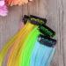 Frcolor Set of 10 Colored Hair Extensions - 55cm Straight Synthetic Hair for Parties | Random Colors | International Shipping Available - Buy Online on GoSupps.com