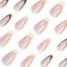 Buy Mouyouglow Press On Nails - Short Almond Nude Pumpkin with Gold Glitter | Durable Artificial Fingernails & Nail Glue - Buy Online on GoSupps.com