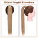 Tess Ponytail Extension 60 cm - Light Ash Brown & Bleached Blonde Braid - 90g Long Hair Extension for Stunning Volume - Buy Online on GoSupps.com