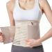 Abdominal Binder Postpartum Belly Band for Post Abdomen Surgery C-section Recovery Compression Wrap Back Support Belt (Medium  Beige) Medium Beige