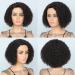 HUA Brazilian Human Hair Kinky Curly Bob Wig for Black Women - 10 Inch I Part Lace Glueless Wig - Buy Online on GoSupps.com