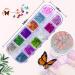 JOYJULY 3D Holographic Butterfly Nail Glitter 24 Color Set - Nail Art Decoration & DIY Crafting - Buy Online on GoSupps.com