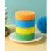 Smiley Face Cleaning Sponge Rub Honeycomb Sponge Home Kitchen Dish Washer Yellow - Soft - Buy Online on GoSupps.com