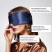 22 Momme Silk Sleep Mask - Pure Mulberry Eye Mask for Total Blackout | Adjustable for Travel & Sleep - Unisex Blue - Buy Online on GoSupps.com