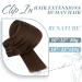 RUNATURE Real Hair Clip-in Extensions 50cm - Brown Seamless 120g #4 | 7PCS Clip-in Hair Extensions - Buy Online on GoSupps.com
