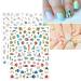 Summer Ocean Nail Art Stickers - 12 Self-Adhesive Decals for Fish, Beach, Turtle, and Whale Designs | Nail Supplies for Unique Nail Art Decor - Buy Online on GoSupps.com