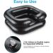 AW Set of 2 Inflatable Shampoo Bowls - Portable Hair Washing Basins for Elderly, Disabled, Pregnant Women - Black - Buy Online on GoSupps.com