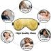 Gold Bling Print Unisex Sleep Eye Mask - Soft Comfort Eye Shade for Travel Yoga & Shift Work | Black - Buy Online on GoSupps.com