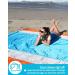 ECCOSOPHY Oversized Sandproof Beach Blanket 9'x10' - Lightweight & Heat Proof Outdoor Mat - Double Anchored with Sand Pockets & Stakes - Quick Drying & Compact Blue - Buy Online on GoSupps.com