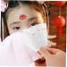 IWOWHERO 1 Set Hanfu Forehead Patch Facial Painting Stencils Mini Makeup Puff Birth Stencil White Pvc - Buy Online on GoSupps.com