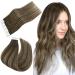 Easyouth Tape in Hair Extensions Brown Balayage Tape in Real Hair 22 Inch 50g 20Pcs Invisible Tape in Human Hair Extensions Ombre Brown Tape in Extensions 20 Inch #2/8/2