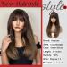 Kellynee Ombre Brown Wig with Bangs - Long Straight Heat Resistant Synthetic Hair for Women - Effortlessly Elegant for Daily Wear and Special Occasions - Buy Online on GoSupps.com