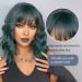 Haircube Short Bob Wig with Bangs - Dark Green Heat-Resistant Synthetic Fiber for Women | Party Cosplay & Daily Wear - Buy Online on GoSupps.com