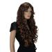 CAISHA Wig Mardi Gras Cosplay Party Wig Long Hair Chocolate Brown PP9 Chocolate Brown #3T30 PP9