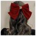 Vintage Red Velvet Bow Hair Clips Satin Bow Hair Barrettes Large Velvet Bow Barrettes French Winter Ribbon Bow Headclip Bowknot Barrettes Hair Accessories for Women and Girls