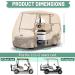 GoHimal Golf Cart Cover - 4 Passenger 600D Waterproof Sunproof Roof 80 for EZ GO, Club Car & Yamaha | Dustproof & Durable Premium Fabric - Beige - Buy Online on GoSupps.com