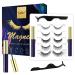 EARLLER Natural Magnetic Eyelashes with Eyeliner, 5 Pairs Dramatic Magnetic Lashes Kit Natural Look, 3D & 5D Reusable Short and Long Magnetic Eyelashes Set A-AP5205