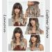 LANOVA 18 Brown Ombre Ashy Silver Wigs with Bangs | Synthetic Glueless Wigs for Women - Buy Online on GoSupps.com