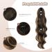 Feshfen 60cm Ponytail Hair Extension - Synthetic Wavy Curly Hair for Women in Dark Brown & Blonde - Buy Online on GoSupps.com