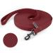 Wolfone tow lines for dogs 3m dark red waterproof long recall dog leash with anti-slip handle heavy duty robust training dog leash for outdoor activities