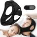 Advanced Anti Snoring Devices Chin Strap for Sleeping for Men and Women Anti Snore Chin Strap Fully Adjustable with Extension Strap. Say Goodbye to Sleep Apnea and Snoring Tonight (22 in) Black