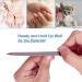 Stainless Steel Metal Nail Files for Natural Nails - 6 Pcs Brown Diamond Filers with Non Slip Handle and Sharp Pointed Tip - Women's Sapphire Grit Fingernail Files - Buy Online on GoSupps.com