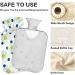 NAANLE Hot Water Bottle with Polka Dot Cover - 1L Transparent for Menstrual Cramps Relief & Heat Therapy - Buy Online on GoSupps.com
