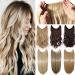 Rich Choices 50cm Hair Extension Hairpiece Extensions One Weft Hair Hair Thickening Wavy - Dark Black
