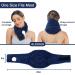 ALDIOUS Hands-Free Electric Heated Neck Wrap for Pain Relief with 10-90 min Timer & 86-158 F Setting - Fast-Heating Thermal Dry Heat Therapy for Neck Pain - 8 x 29in Navy Blue - Buy Online on GoSupps.com