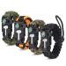 CEUAO 4-Set Survival Bracelet 5 in 1 outdoor survival kit for men paracord bracelet survival bracelet pipe flint compass for outdoor activities
