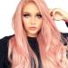 Buy Long Pink Curly Wigs for Women - Naturally Looking Full Wig with Ponytail for Daily Cosplay & Outdoor Use - Buy Online on GoSupps.com