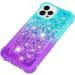 Buy Tivenfezk Nadoli Glitter Drive Sand Shell for iPhone 15 Pro Max - Shockproof Gradient Colored Waterfall Case Transparent Bumper Liquid Protection - Buy Online on GoSupps.com
