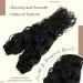Runatur Real Hair Extensions Tape - 40cm Black Curly Human Hair 20 Pieces Color #1B - Natural Black Tape In Extensions (50g) - Buy Online on GoSupps.com