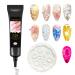 3D Sculpting Gel for Nail Art Design Nail Rhinestone Glue No Wipe Clear Molding Gel with 3D Silicone Mold for Carving Drawing Sculpture and Decoration Manicure A-Tool Set
