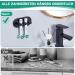 Premium Stainless Steel Split Brush Holder | Wall-Mounted Toothbrush Organizer | Black Electric Toothbrush Bracket for Bathroom - Buy Online on GoSupps.com