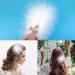 MWOOT White Feather Hair Jewelry - 4-Piece Elegant Hair Clips for Women 1920s Fascinators & Ice Skating Ballet Dancing Performance Accessories - Buy Online on GoSupps.com