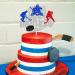 Ice Hockey Cake Topper Happy Birthday Sign Cake Decorations Puck Theme for Kids Girl Boy Man Women Birthday Party Supplies Sliver Glitter Double Sided - Buy Online on GoSupps.com