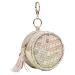 Povanjer pacifier case made of leather - pacifier holder for diaper bag size 3.9 inch diameter and contains 2 pacifier color of the texture