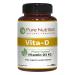 Pure Nutrition Vita D3 K2 - Plant Based Vitamin D3 K2 Supplement | 120 Tabs | Vitamin D3 6000 IU | Vitamin K2 as MK7 100mcg | Vitamin K2 D3 | Non GMO |