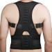 FOUMECH Back Brace Posture Corrector for Men and Women-Fully Adjustable Support Brace with 10 Magnets-Improves Posture and Provides Lumbar Support-For Lower and Upper Back Pain (Black XX-Large)