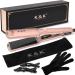 K&K Hair Straightener for Hair Professional 1.5 Inch Flat Iron 3D Floating Titanium Ceramic PTC Fast Heated Automatic Adjustable 50F-450F 60min Auto -Off 1.5 Inch Rose Gold