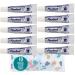 Fixodent Travel Sized/Pocket Sized Professional Denture Adhesive Cream Tubes TSA-Approved Travel Sized Denture Adhesive with 1 Spark Dental Travel Zipper Pouch (Pack of 10 Tubes)
