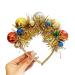 XNHIU Christmas Headband Colorful Christmas Balls Headbands Christmas Party Holiday Headbands Christmas Party Dress Up Accessories for Women Girls